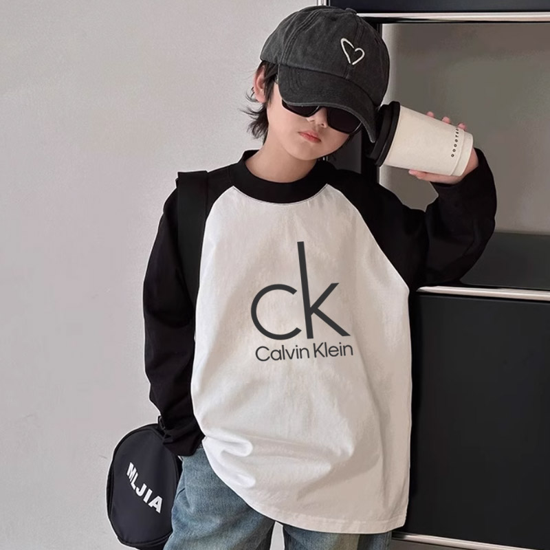 【90-160cm】人気上昇中 カジュアル アルファベット  男の子 長袖  Tシャツ