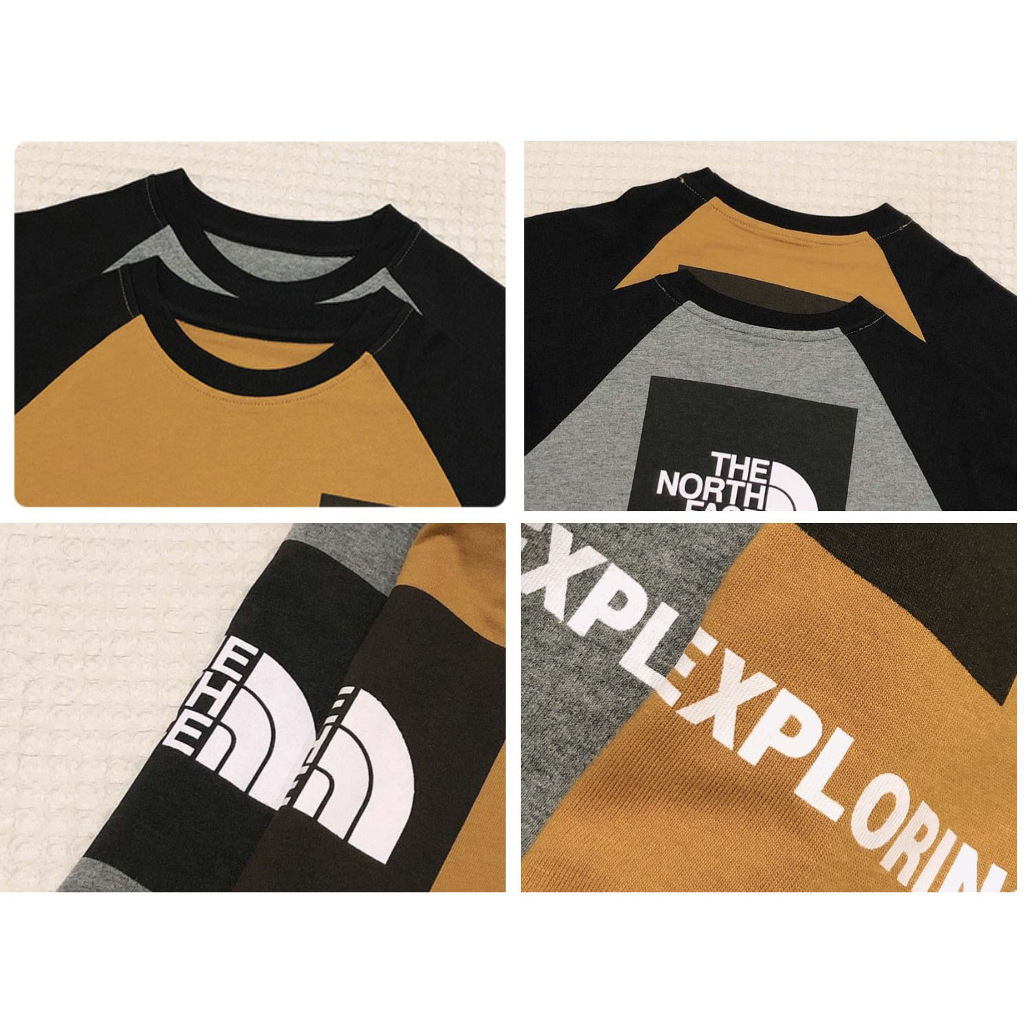 【110-170cm】着回し力抜群 ルーズ 合わせやすい アルファベット ゆったり長袖 Tシャツ