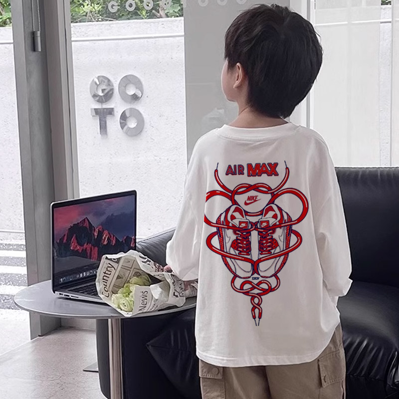【110-170cm】人気爆発中 トレンド カッコイイ 合わせやすい 男の子 長袖 Tシャツ