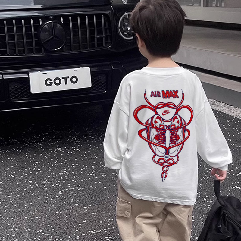 【110-170cm】人気爆発中 トレンド カッコイイ 合わせやすい 男の子 長袖 Tシャツ