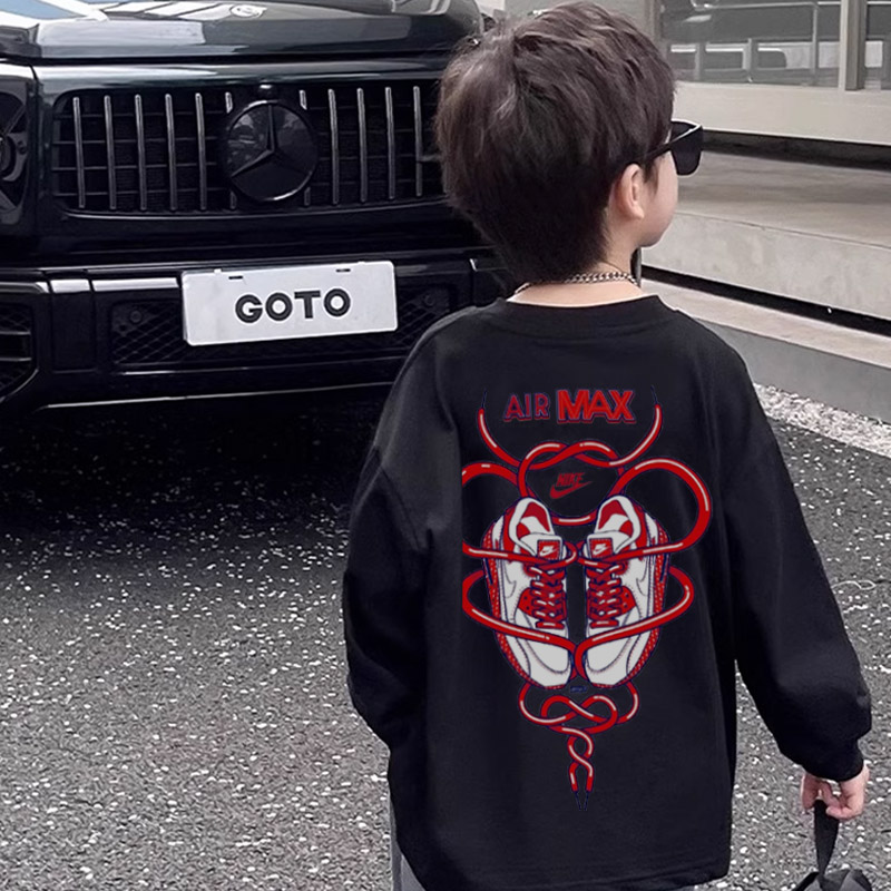 【110-170cm】人気爆発中 トレンド カッコイイ 合わせやすい 男の子 長袖 Tシャツ