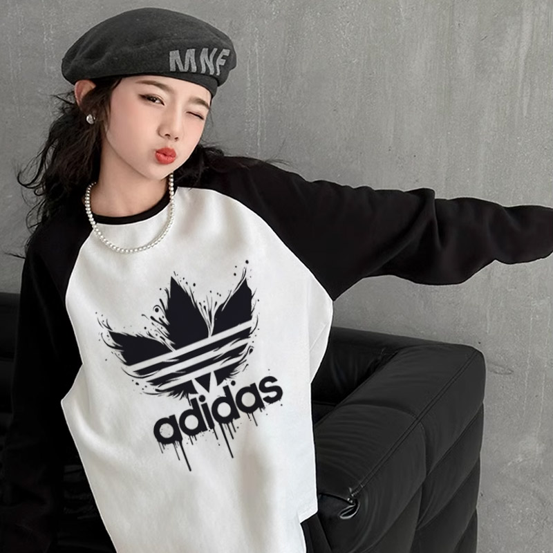 【110-170cm】好感度100% 大活躍 快適 カジュアル 配色 女の子 長袖 Tシャツ