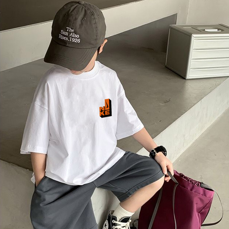 【90-160cm】リラックス感ある 大人気 プリント 着やすい 男の子 半袖 Ｔシャツ