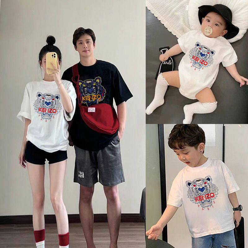【66-160cm+親サイズ】毎日着たくなる おしゃれ カジュアル 親子ペア 半袖 Ｔシャツ