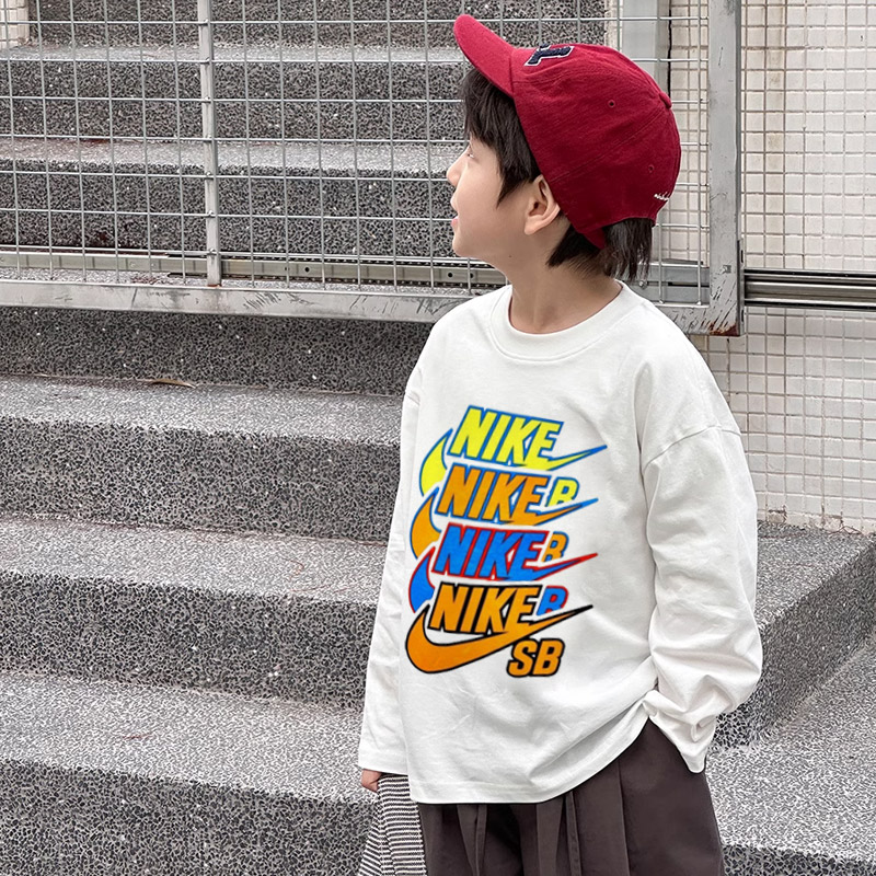 【90-160cm】コンフォート感抜群 カジュアル 合わせやすい 男の子 長袖 Tシャツ