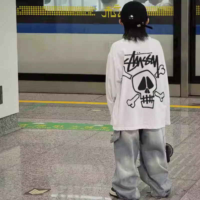 【90-160cm】着回し力抜群 大活躍 カジュアル 着やすい 男の子 長袖 Tシャツ