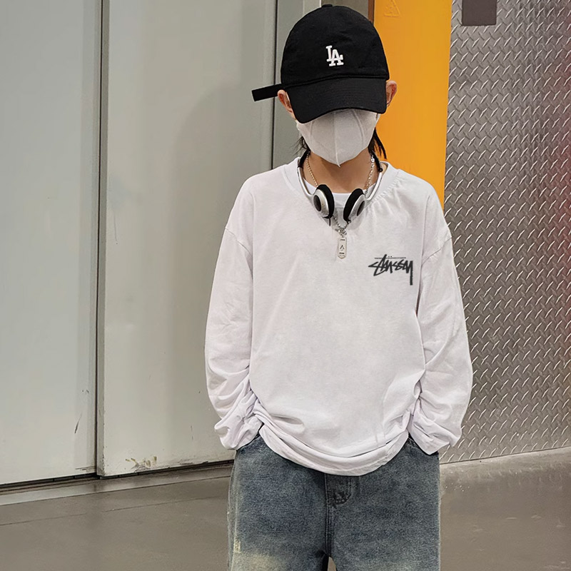 【90-160cm】着回し力抜群 大活躍 カジュアル 着やすい 男の子 長袖 Tシャツ