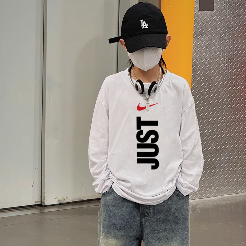 【90-160cm】絶対見逃さないで カジュアル アルファベット クール 男の子 長袖 Ｔシャツ