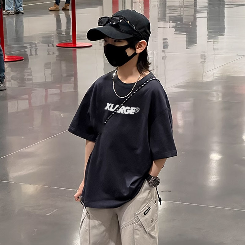 【90-160cm】リラックス感ある 爆売れ中 合わせやすい クール 男の子 半袖 Tシャツ