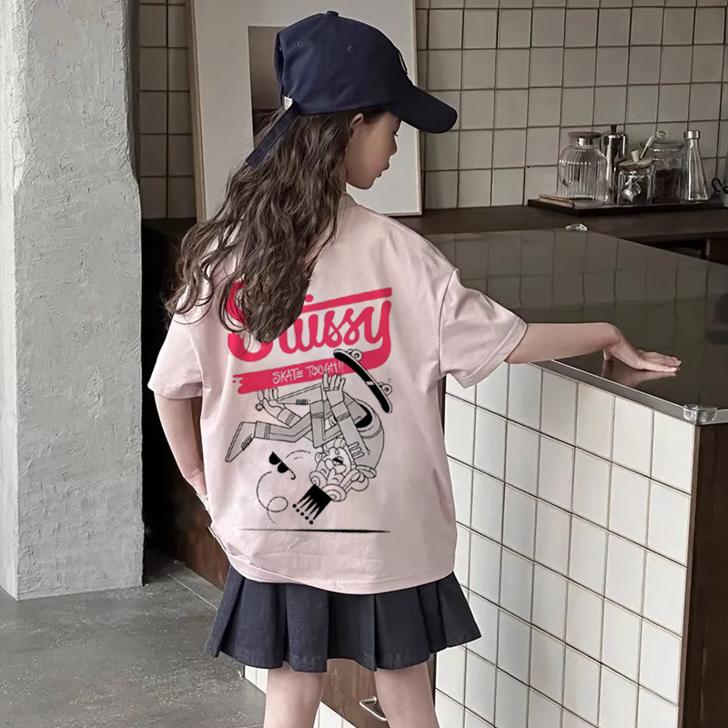 【90-160cm】オシャレ度高め 大活躍 カートゥーン トレンド 女の子 半袖 Ｔシャツ