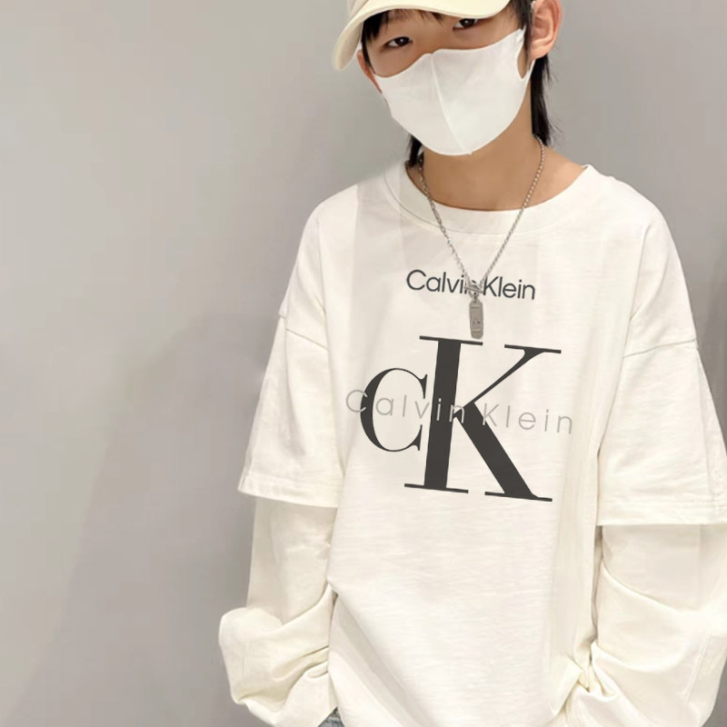 【100-150cm】着回し最強 大人気 ユニーク レイヤード シンプル 男の子 長袖 Ｔシャツ