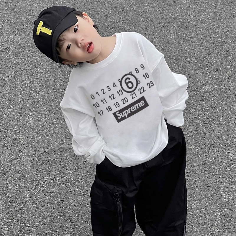 【90-160cm】リラックス感ある 大活躍 カジュアル 着やすい シンプル 男の子 長袖 Tシャツ