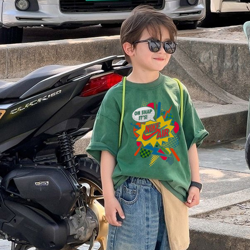 【90-160cm】目を奪われる 大活躍 合わせやすい クール 男の子 半袖 Ｔシャツ