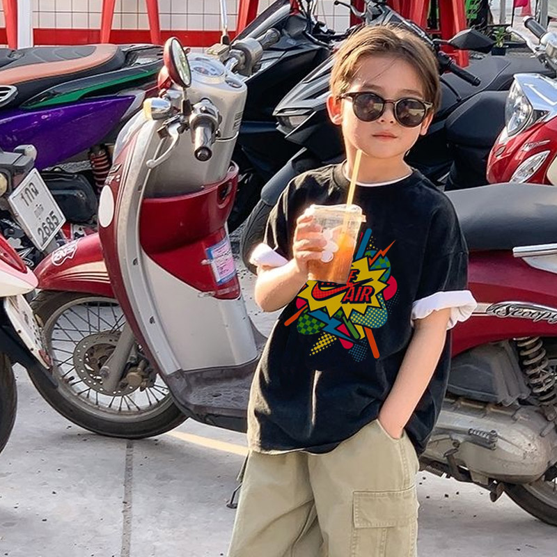 【90-160cm】目を奪われる 大活躍 合わせやすい クール 男の子 半袖 Ｔシャツ