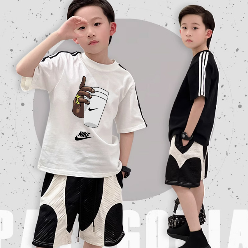 【80-160cm】リラックス感ある 爆売れ中 快適 プリント トレンド 男の子 半袖 Tシャツ
