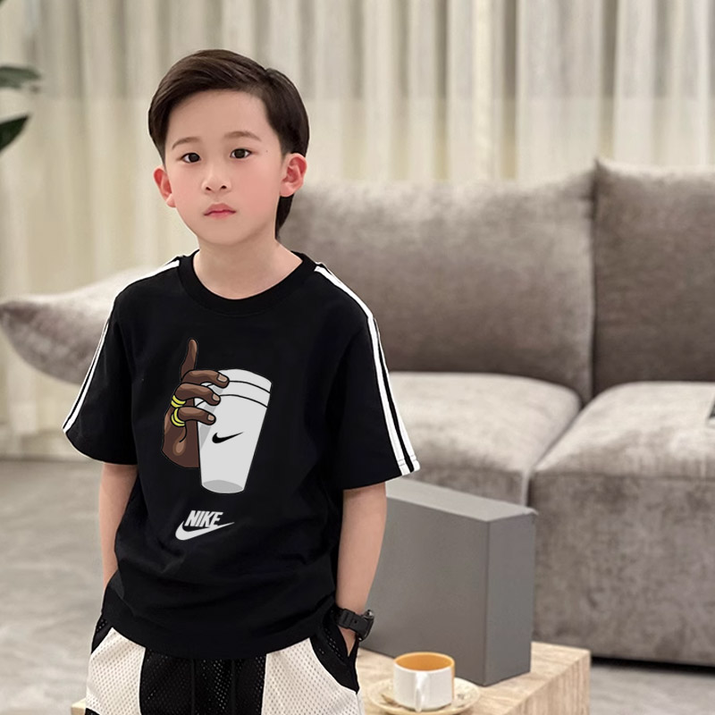 【80-160cm】リラックス感ある 爆売れ中 快適 プリント トレンド 男の子 半袖 Tシャツ