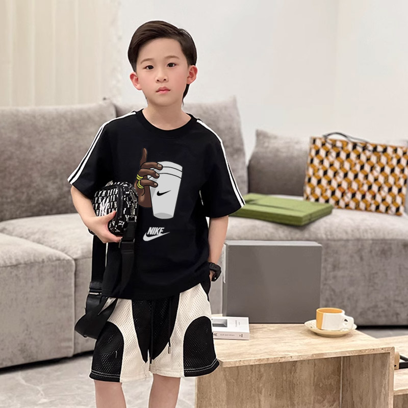 【80-160cm】リラックス感ある 爆売れ中 快適 プリント トレンド 男の子 半袖 Tシャツ