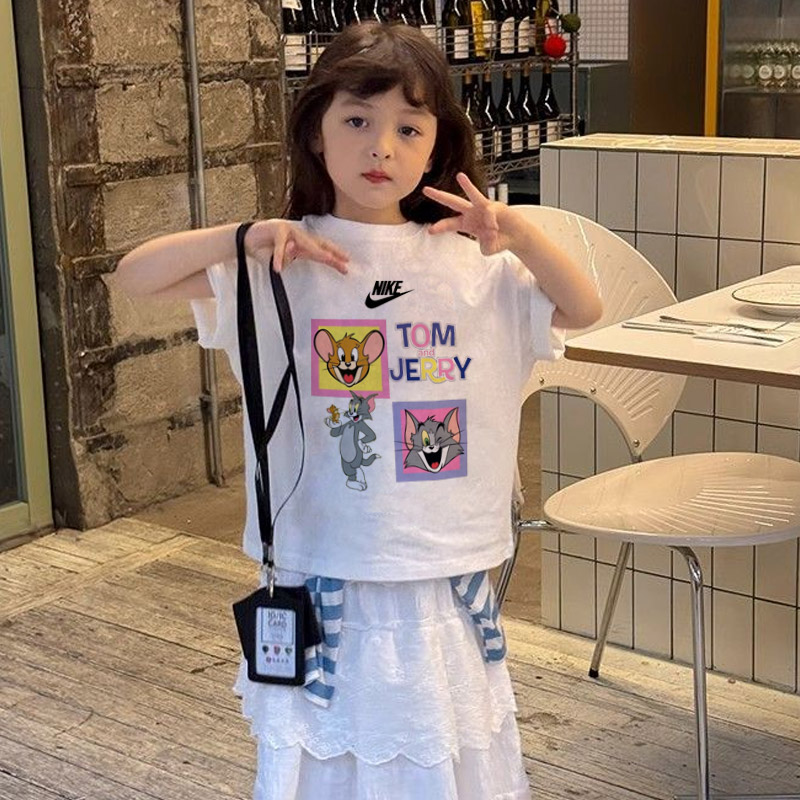 【90-160cm】絶対欲しい 大人気 可愛い 合わせやすい 女の子 半袖 Tシャツ