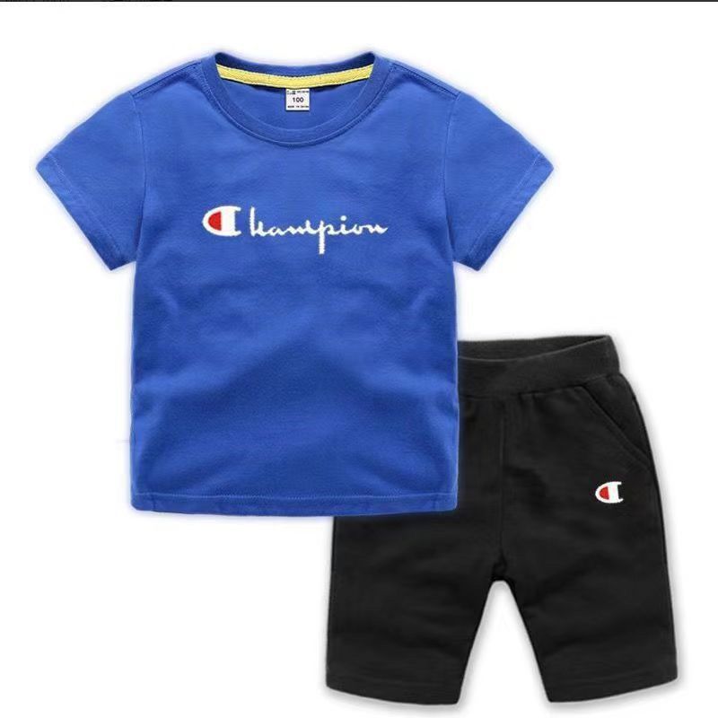 【100-160cm】二点セット 絶対後悔しない 大人気 スポーティー 快適 半袖Tシャツ+ショートパンツ セット