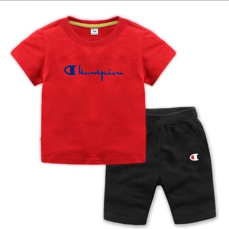 【100-160cm】二点セット 絶対後悔しない 大人気 スポーティー 快適 半袖Tシャツ+ショートパンツ セット