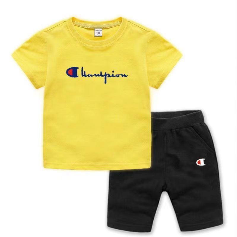 【100-160cm】二点セット 絶対後悔しない 大人気 スポーティー 快適 半袖Tシャツ+ショートパンツ セット