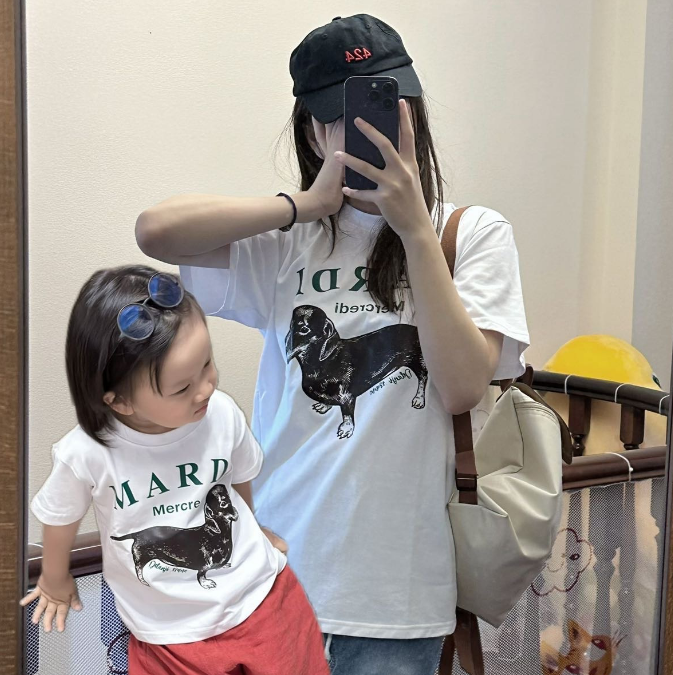 【90-150cm+親サイズ】最愛の一着 大人気 可愛い カジュアル 親子ペア 半袖 Ｔシャツ