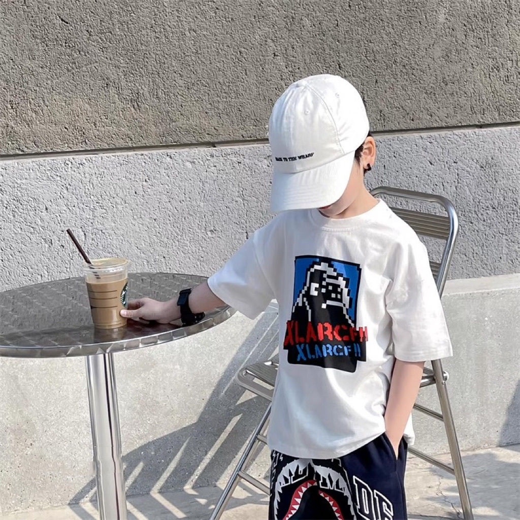 【90-160cm】リラックス感ある 大注目 カジュアル プリント 男の子 半袖 Ｔシャツ