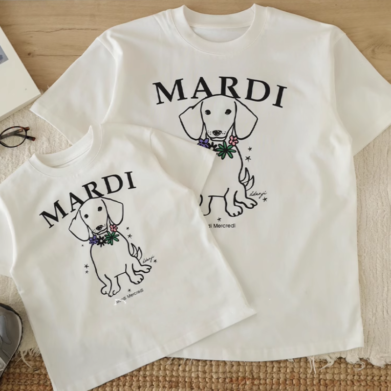 【90-150cm+親サイズ】好感度UP 売れ筋 合わせやすい カジュアル 親子ペア 半袖 Ｔシャツ