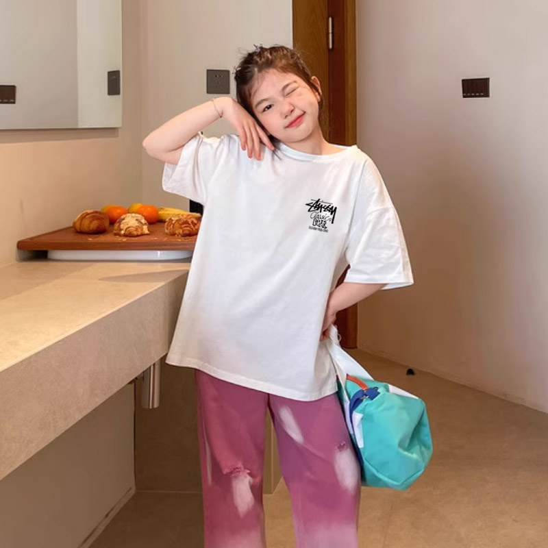 【90-160cm】元気いっぱい 売れ筋 おしゃれ トレンド 合わせやすい 女の子 半袖 Tシャツ
