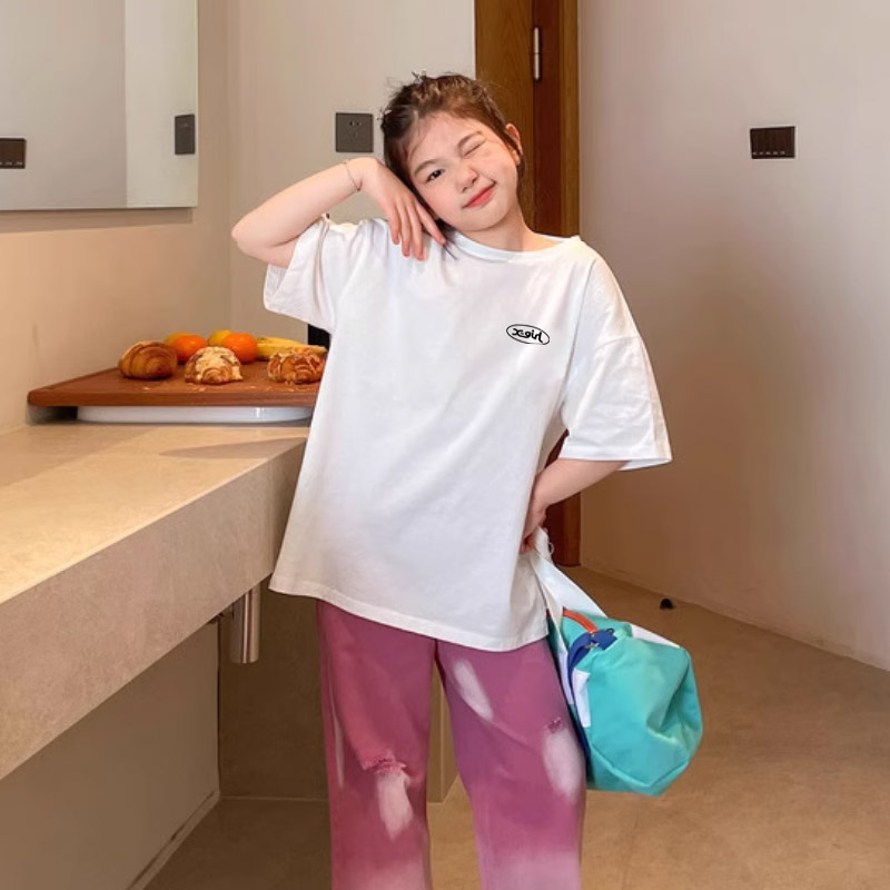 【90-160cm】目を奪われる 売れ筋 快適 トレンド カジュアル 女の子 半袖 Tシャツ