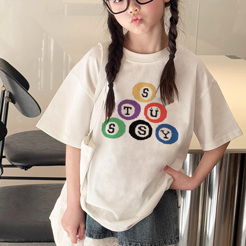 【90-160cm】オシャレ度高め 売れ筋 カジュアル トレンド 女の子 半袖 Ｔシャツ