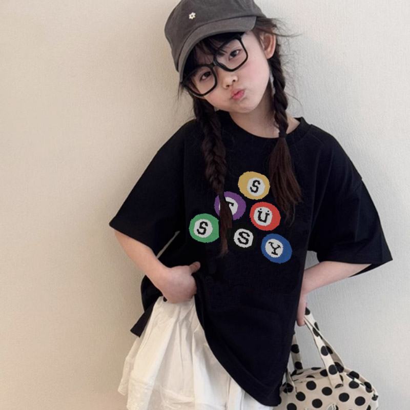 【90-160cm】オシャレ度高め 売れ筋 カジュアル トレンド 女の子 半袖 Ｔシャツ