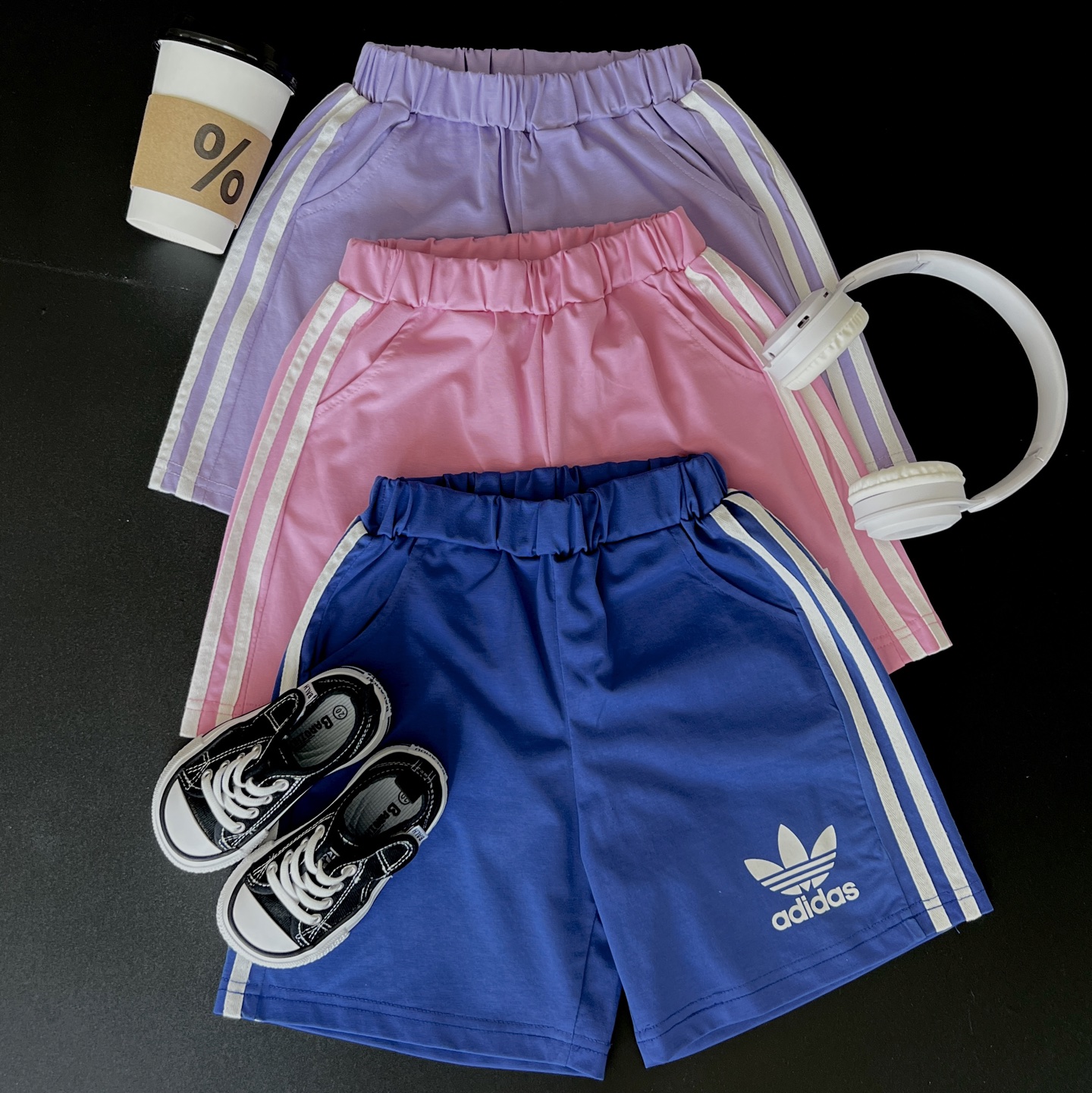 【110-150cm】二点セット 絶対欲しい 定番 カジュアル 着やすい 半袖Ｔシャツ＋ショートパンツ セット