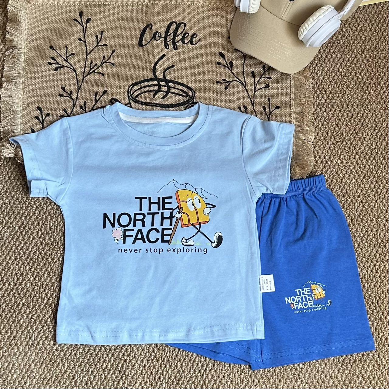 【80-130cm】二点セット 大人気 カジュアル 動きやすい 半袖Tシャツ+ショートパンツ セットアップ