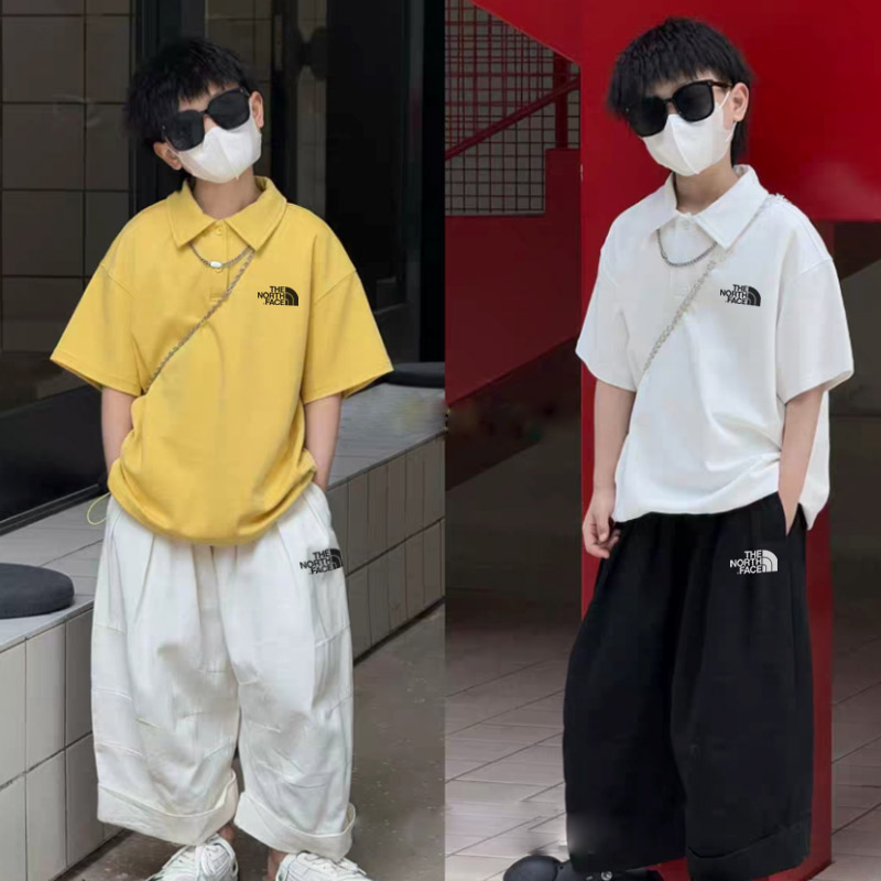 【100-150cm】二点セット 単品注文OK 大人気 カジュアル スタイリッシュ 半袖Tシャツ+ショートパンツ セットアップ