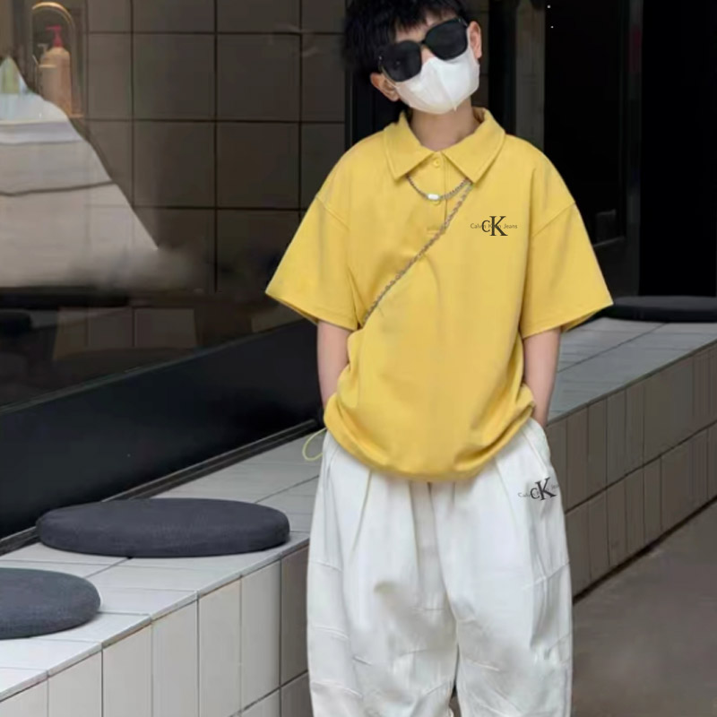 【100-150cm】二点セット 単品注文OK 絶対流行 クール 快適 着やすい 半袖Ｔシャツ＋ショートパンツ セットアップ