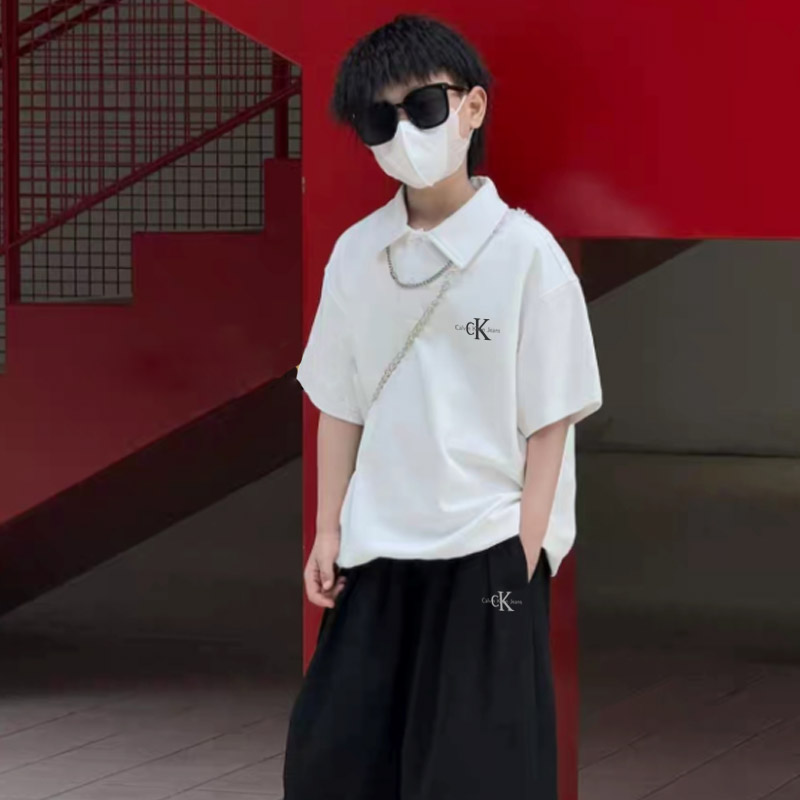 【100-150cm】二点セット 単品注文OK 絶対流行 クール 快適 着やすい 半袖Ｔシャツ＋ショートパンツ セットアップ