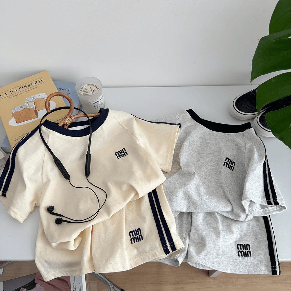 【80-140cm】二点セット 人気上昇中 柔らかな素材 快適 カジュアル 半袖 Ｔシャツ＋ショートパンツ セットアップ