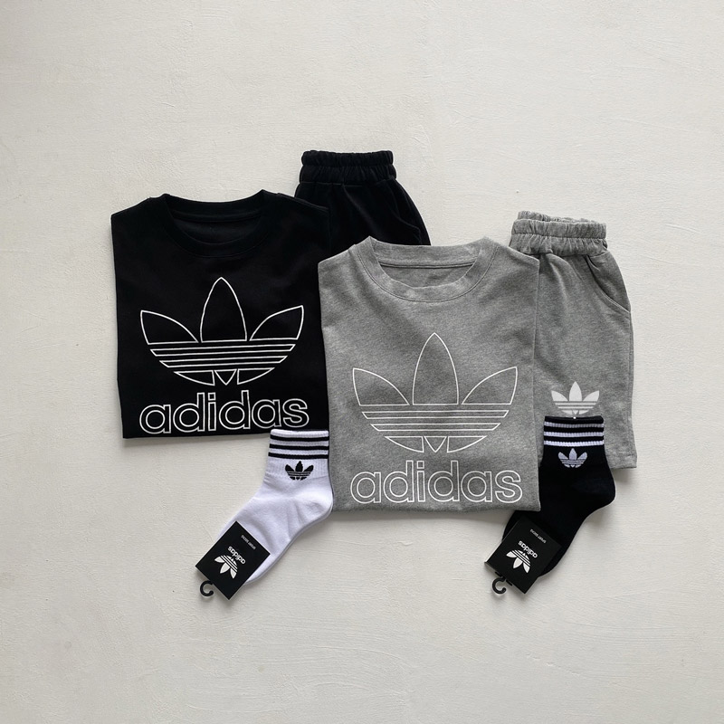 【90-160cm】二点セット 爆売れ中 カジュアル シンプル スポーティー 半袖Ｔシャツ＋ショートパンツ セットアップ