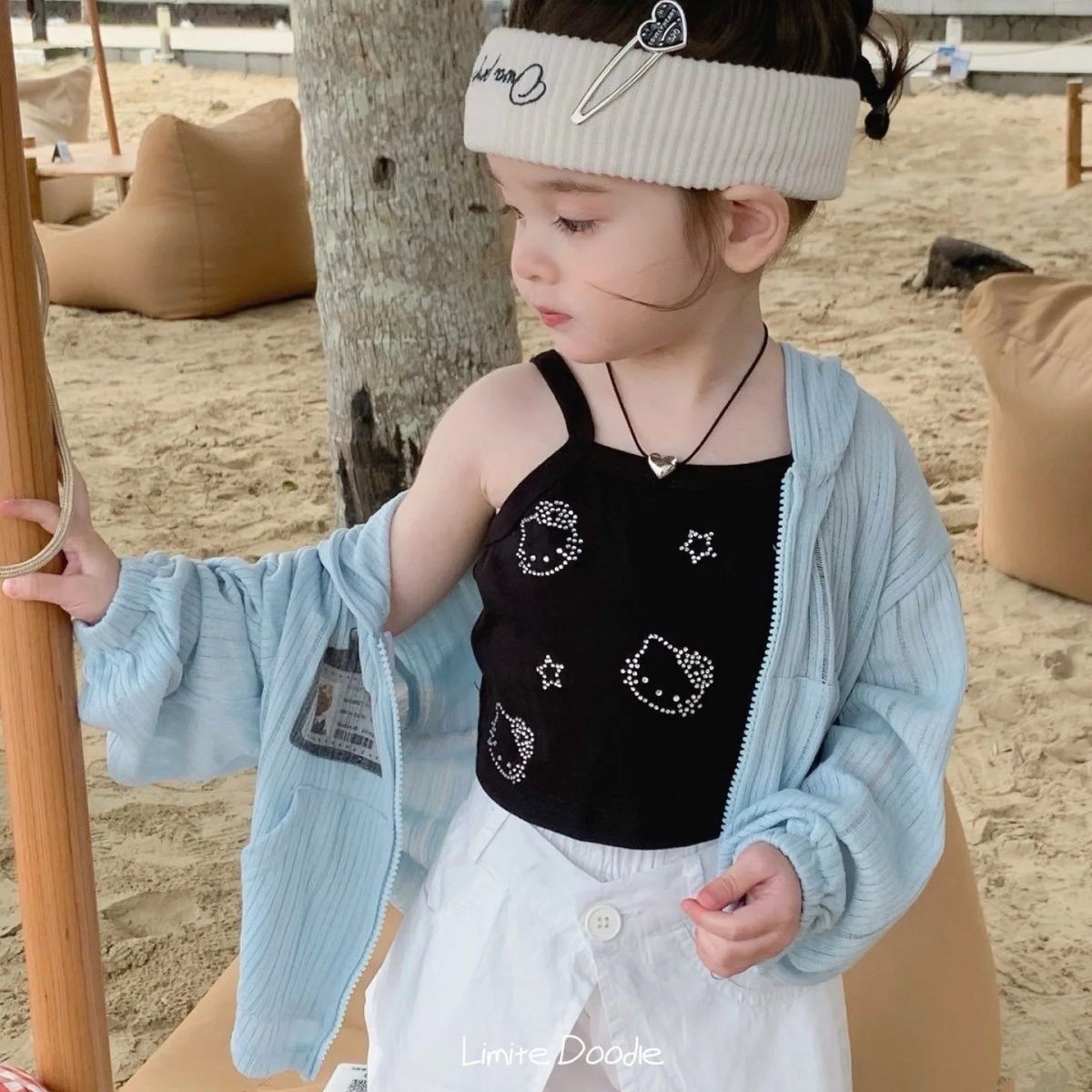 【80-130cm】オシャレ度高め スタイリッシュ スリムフィット 合わせやすい 女の子 タンクトップ