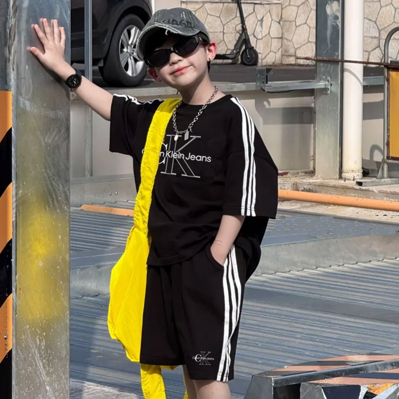 【80-160cm】二点セット 単品注文OK コンフォート感抜群 快適 男の子 半袖Ｔシャツ＋ショートパンツ セットアップ