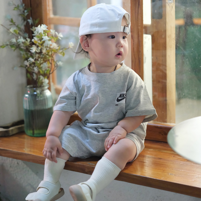 【90-150cm】二点セット 存在感抜群 プリント カジュアル 快適 半袖 Ｔシャツ＋ショートパンツ セットアップ
