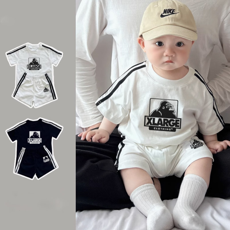 【80-160cm】二点セット 単品注文可 トレンド感満点 カジュアル 男の子 半袖Ｔシャツ＋ショートパンツ セットアップ