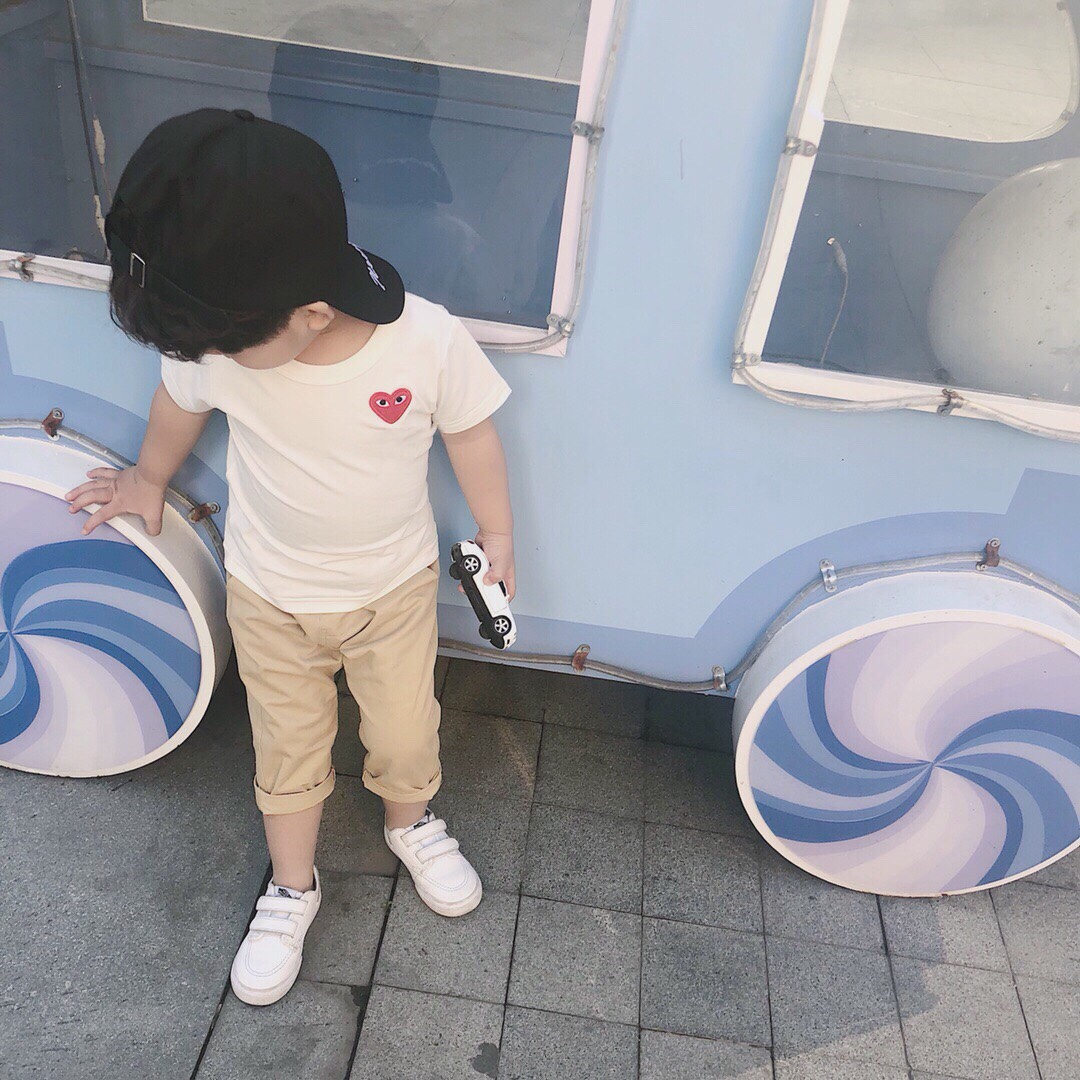 【80-150cm+親サイズ】好感度100％  大人気  シンプル トレンド 親子ペア 半袖 Ｔシャツ
