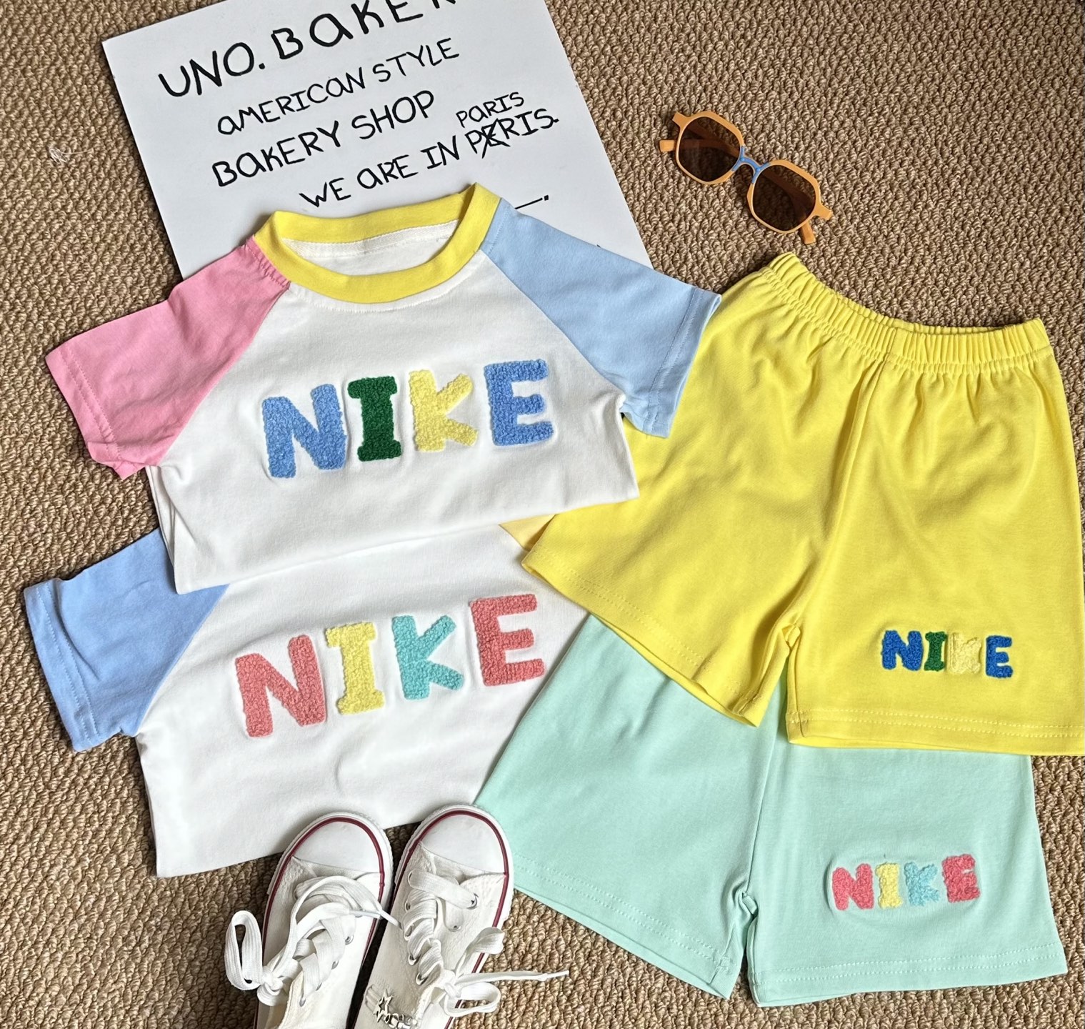 【80-130cm】二点セット 絶対欲しい 爆売れ中 動きやすく可愛い 半袖 Tシャツ+ショートパンツ セット