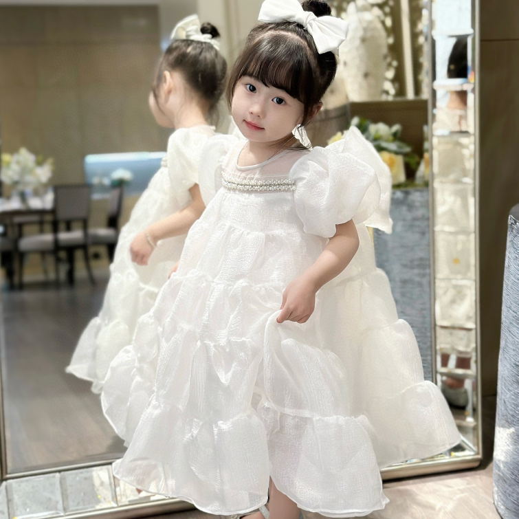 【100-150cm】オシャレ度高め プリンセス パーティー スウィート 女の子 ワンピース
