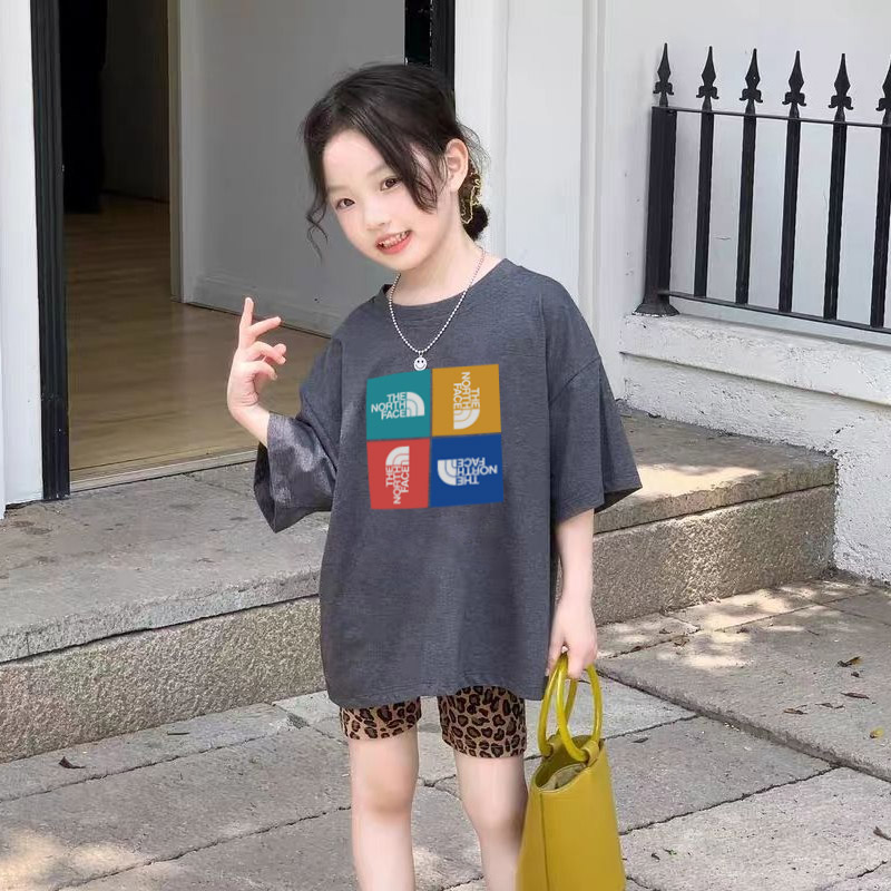 【90-160cm】取り入れたい 爆売れ中 トレンド 合わせやすい 女の子 半袖Tシャツ
