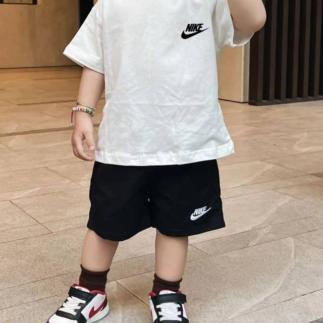 【80-130cm】二点セット リラックス感ある トレンド  涼しく快適 半袖Ｔシャツ＋ショートパンツ セットアップ