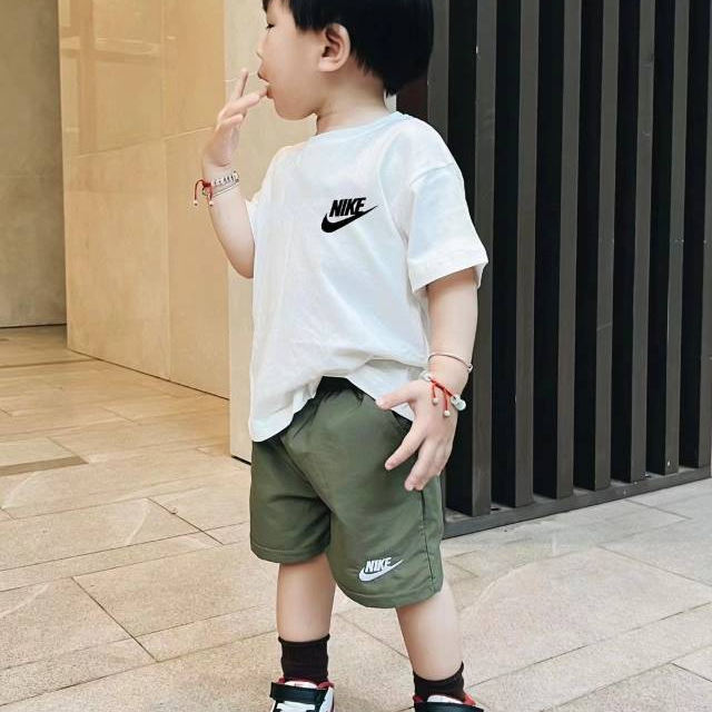 【80-130cm】二点セット リラックス感ある トレンド  涼しく快適 半袖Ｔシャツ＋ショートパンツ セットアップ