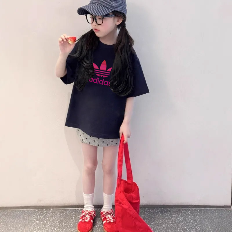 【90-160cm】オシャレ度高め 注目度UP カジュアル 合わせやすい 女の子 半袖 Ｔシャツ